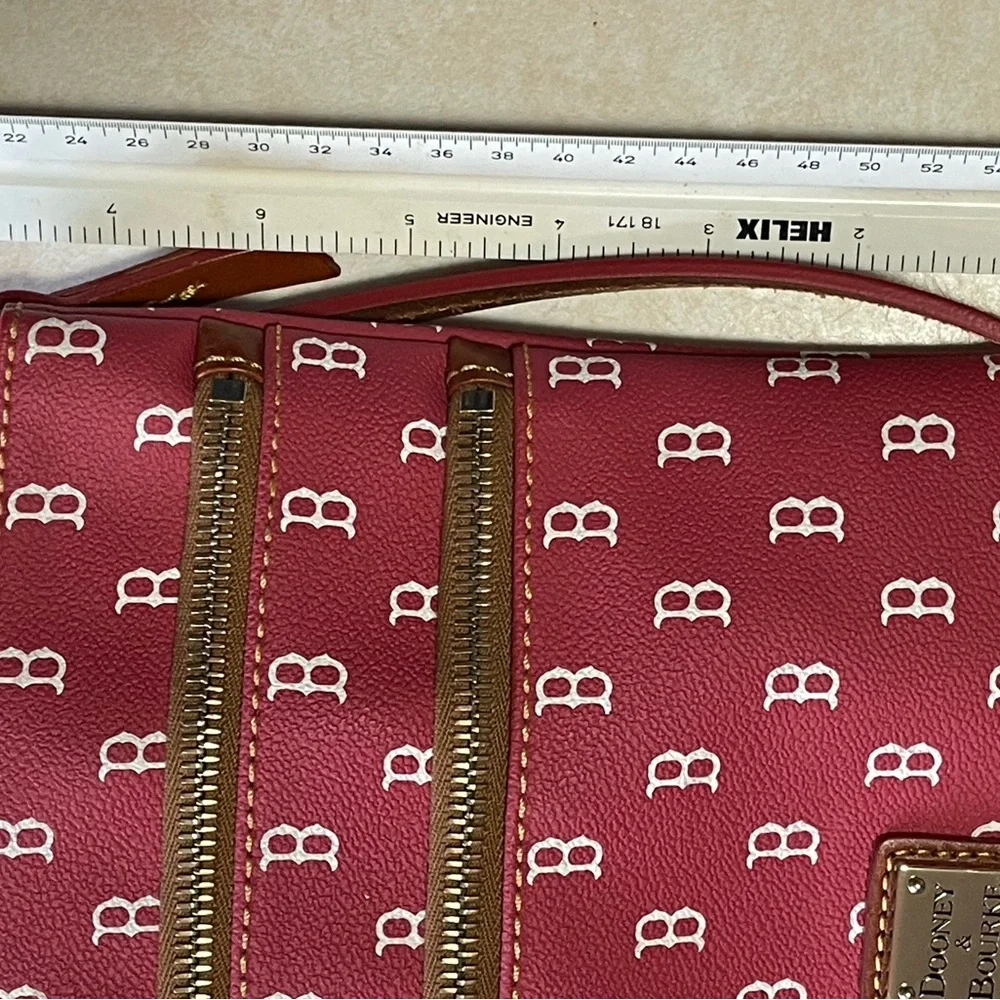 Dooney & Bourke Red Crossbody Bag with Geometric Pattern - Picture 7 of 12